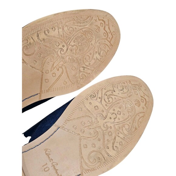 Robert Graham Mens 10 Dress Shoes Metallic Blue Suede Slip On Loafers main image 11